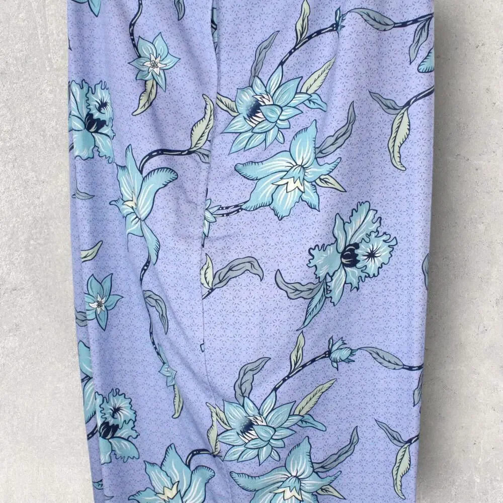 TOMMY BAHAMA 100% Silk Vintage Vines Pant in Lavender Size 14